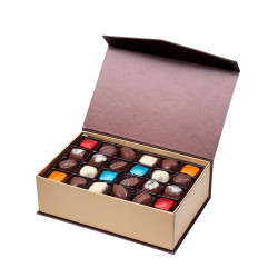 Premium Spesiyal Hediyelik Çikolata Kutusu 48 (Kahve-Gold) - Thumbnail