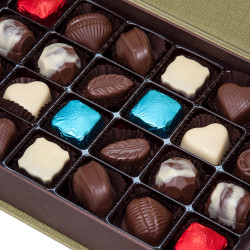 Premium Spesiyal Hediyelik Çikolata Kutusu 24 (Yeşil-Kahve) - Thumbnail