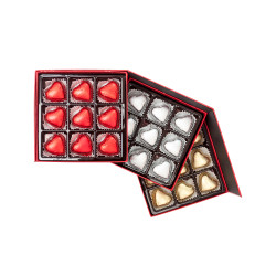 Güllü Sürpriz Çikolata Kutusu (Kırmızı) - Thumbnail